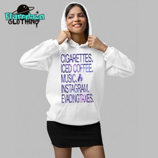 Cigarettes Iced Coffee Music Instagram Evadingtaxes Premium Shirt