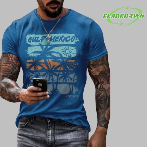 Men’s Gulf Of Mexico EST 1550 Printed Round Neck Premium Shirt