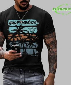 Mens Gulf Of Mexico EST 1550 Printed Round Neck Premium Shirt