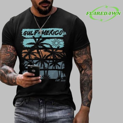 Men’s Gulf Of Mexico EST 1550 Printed Round Neck Premium Shirt