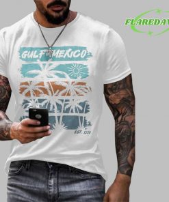 Mens Gulf Of Mexico EST 1550 Printed Round Neck Premium Shirt