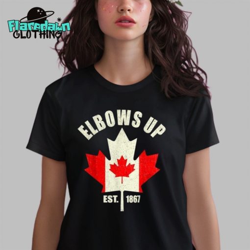 Proud Canadian Strong Elbows Up Canada Est 1867 Premium Shirt