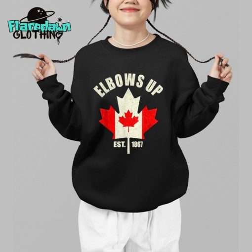 Proud Canadian Strong Elbows Up Canada Est 1867 Premium Shirt