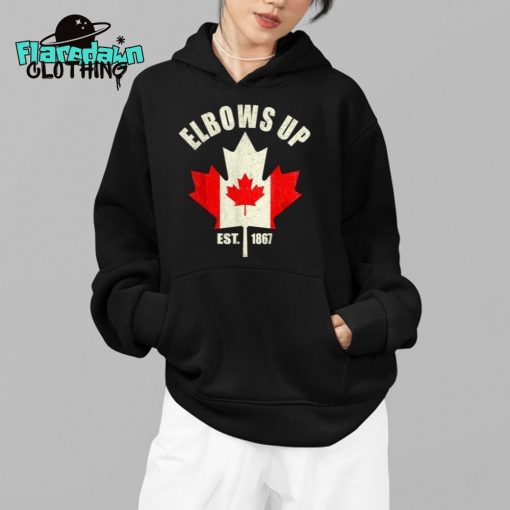 Proud Canadian Strong Elbows Up Canada Est 1867 Premium Shirt