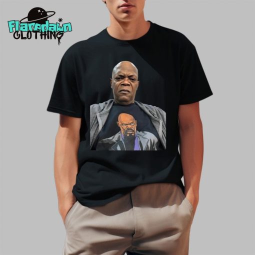 Samuel L. Jackson Wearing A Shirt Of Himself Premium Shirt