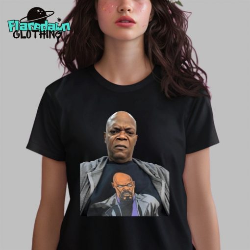 Samuel L. Jackson Wearing A Shirt Of Himself Premium Shirt