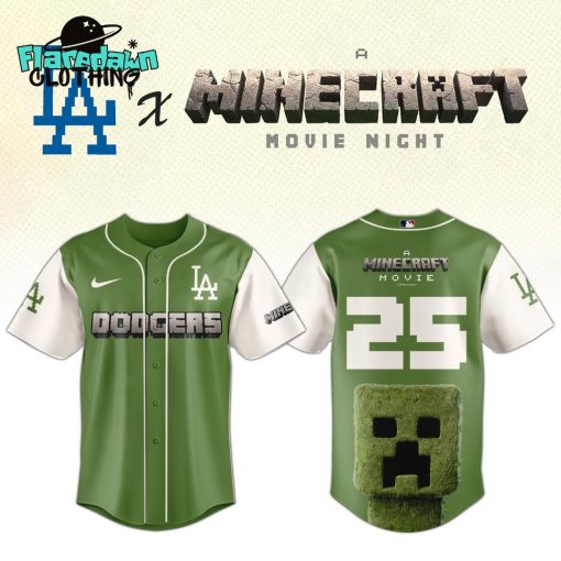 Los Angeles Dodgers MLB A MINECRAFT Movie Baseball Jersey 2025