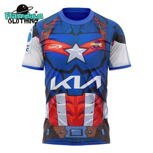 Hurricanes Rugby Union x Captain America Shirt 2025