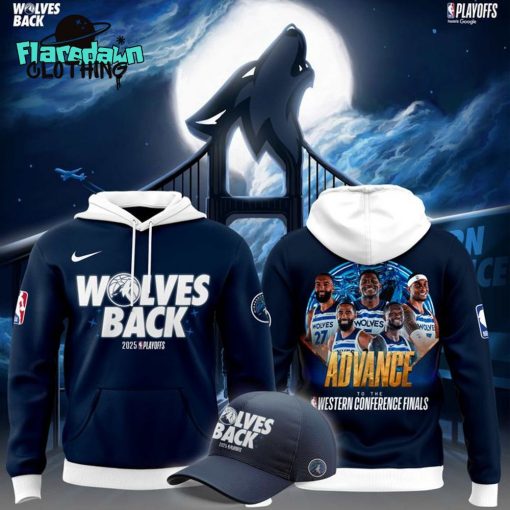 Minnesota Timberwolves NBA 2025 Playoffs “Wolves Back” Hoodie Set