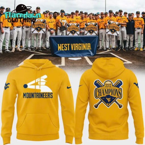 West Virginia Mountaineers Big 12 Regular Season Title Champions Baseball Hoodie
