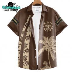Willie Nelson On The Road Again Premium Hawaiian Shirt