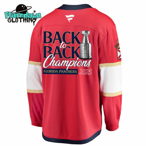 Florida Panthers 2025 Back-to-Back Stanley Cup Champions Hockey Jersey