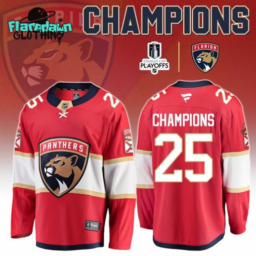 Florida Panthers 2025 Stanley Cup Champions Hockey Jersey