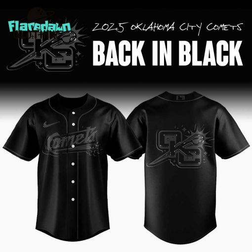 Oklahoma City Comets Back in Black Premium Baseball Jersey