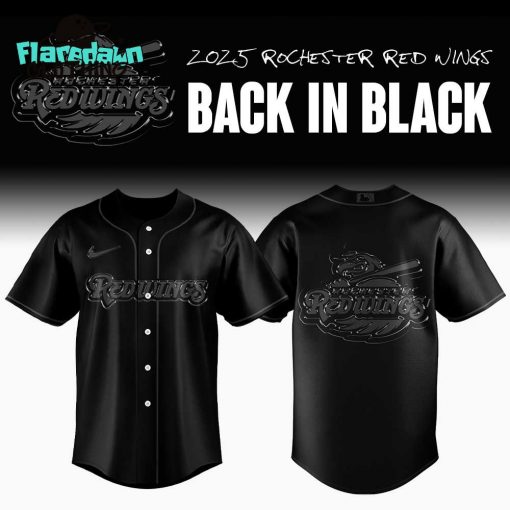 Rochester Red Wings Back in Black Premium Baseball Jersey