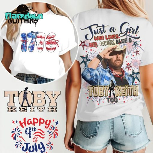 Toby Keith Just a Girl Independence Day 3D Shirt