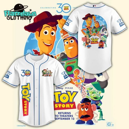 Celebrating 30 Years of Toy Story Special White Baseball Jersey