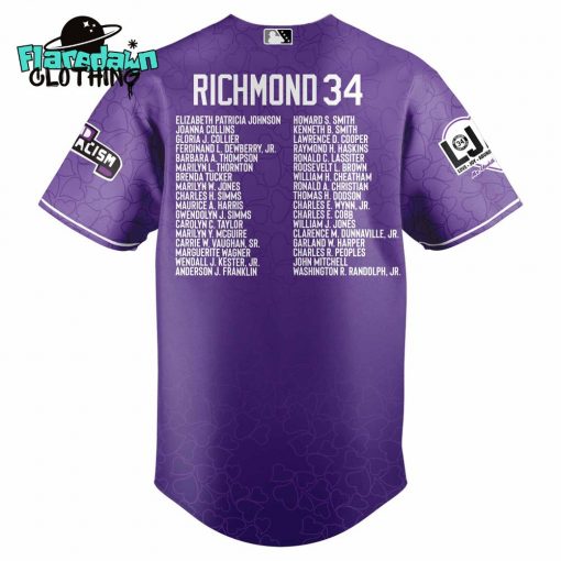 Richmond Flying Squirrels x Honoring the “Richmond 34” Baseball Jersey 2025